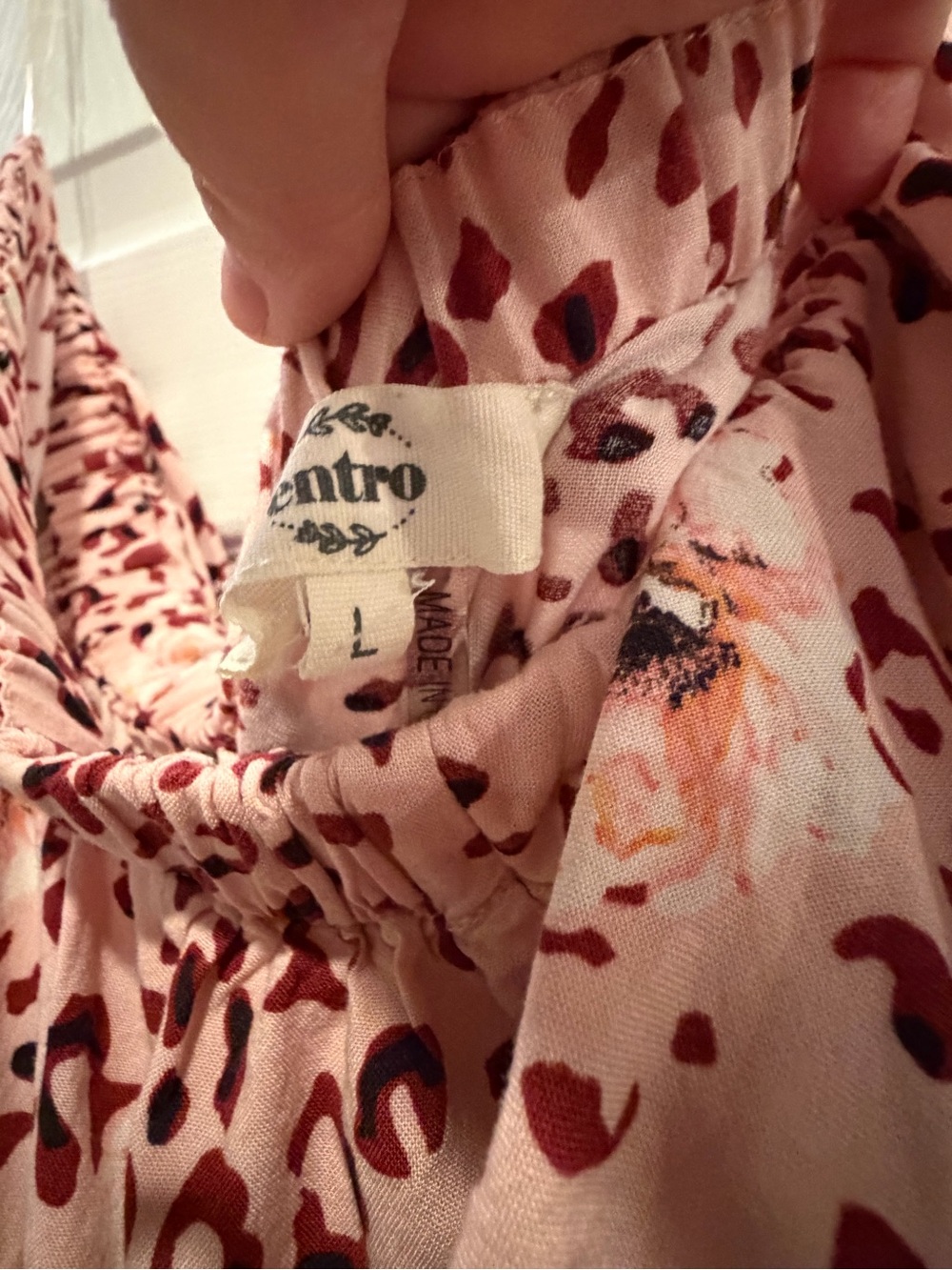 entro Rose-Pink Leopard Print Ruffle Mini Dress - Picture 3 of 3